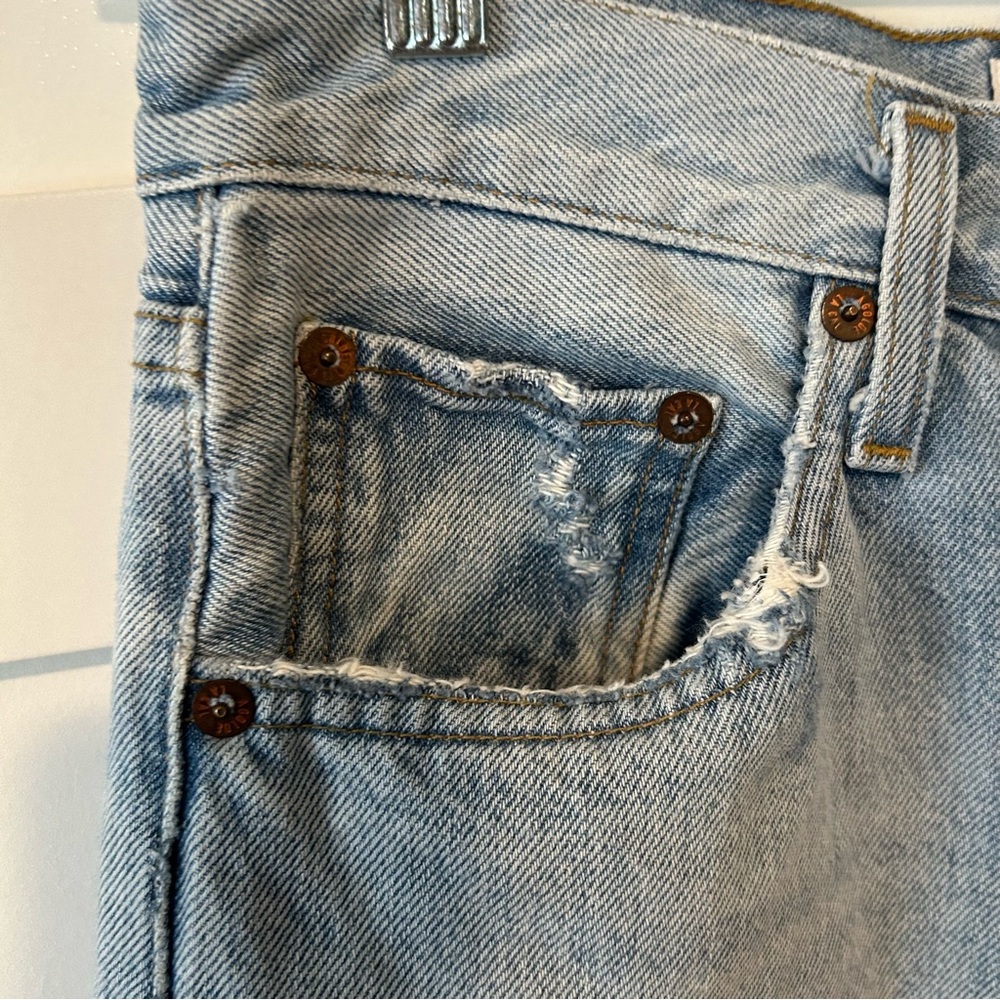 Agolde Women's Riley Clear Skies High-Rise Straight Crop Jeans in Size 27 - Picture 6 of 12